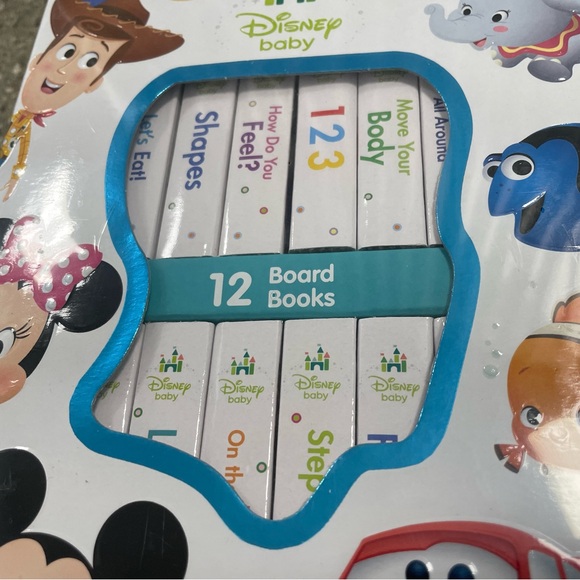 NWT DISNEY BABY 12 MINI Board Cognitive Learning Books DISNEY CHARACTERS - Picture 9 of 9
